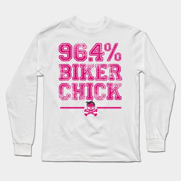 96.4% Biker Chick Long Sleeve T-Shirt by BOEC Gear